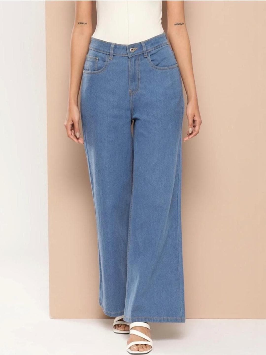 zayla Women Comfort Wide Leg High-Rise Stretchable Jeans