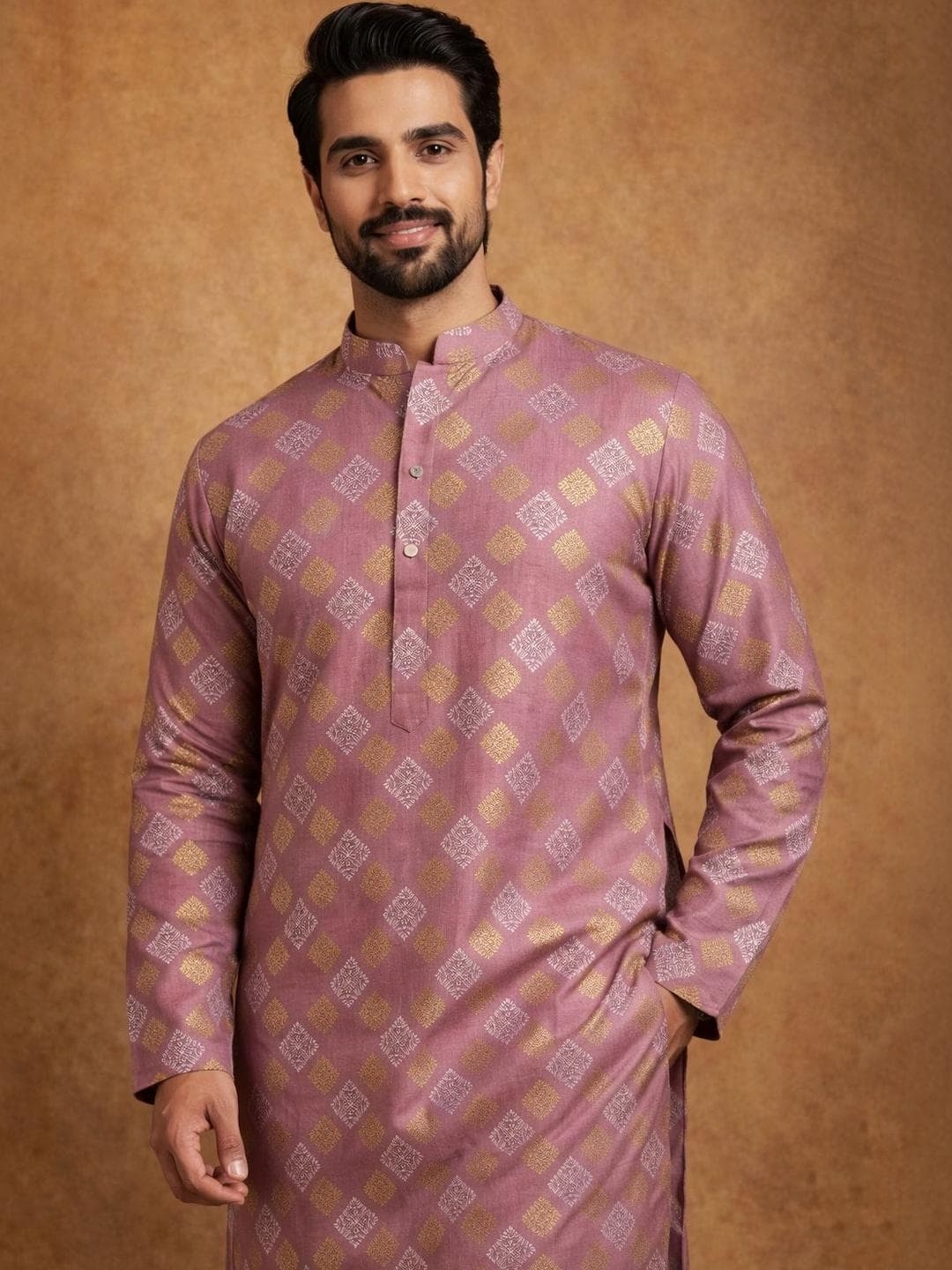 Jompers Men Floral Printed Floral Kurta