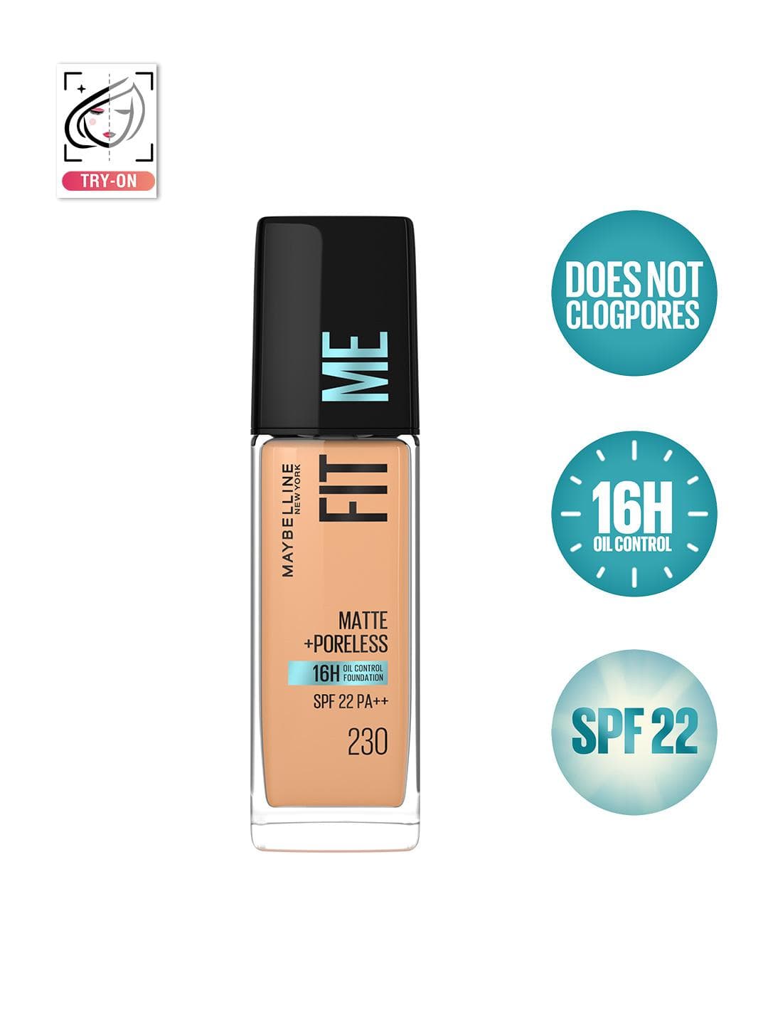 Buy Maybelline New York Fit Me Matte+Poreless Liquid Foundation 30 Ml Natural Buff 230 - - Personal Care for Women