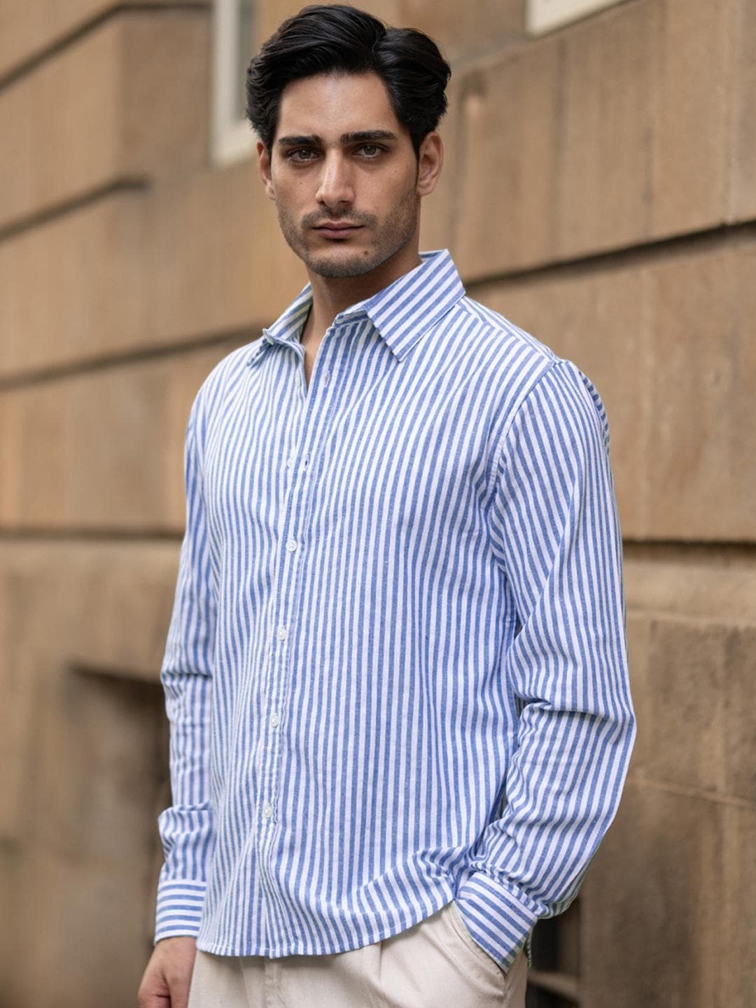 Powerlook Men Striped Casual Shirt