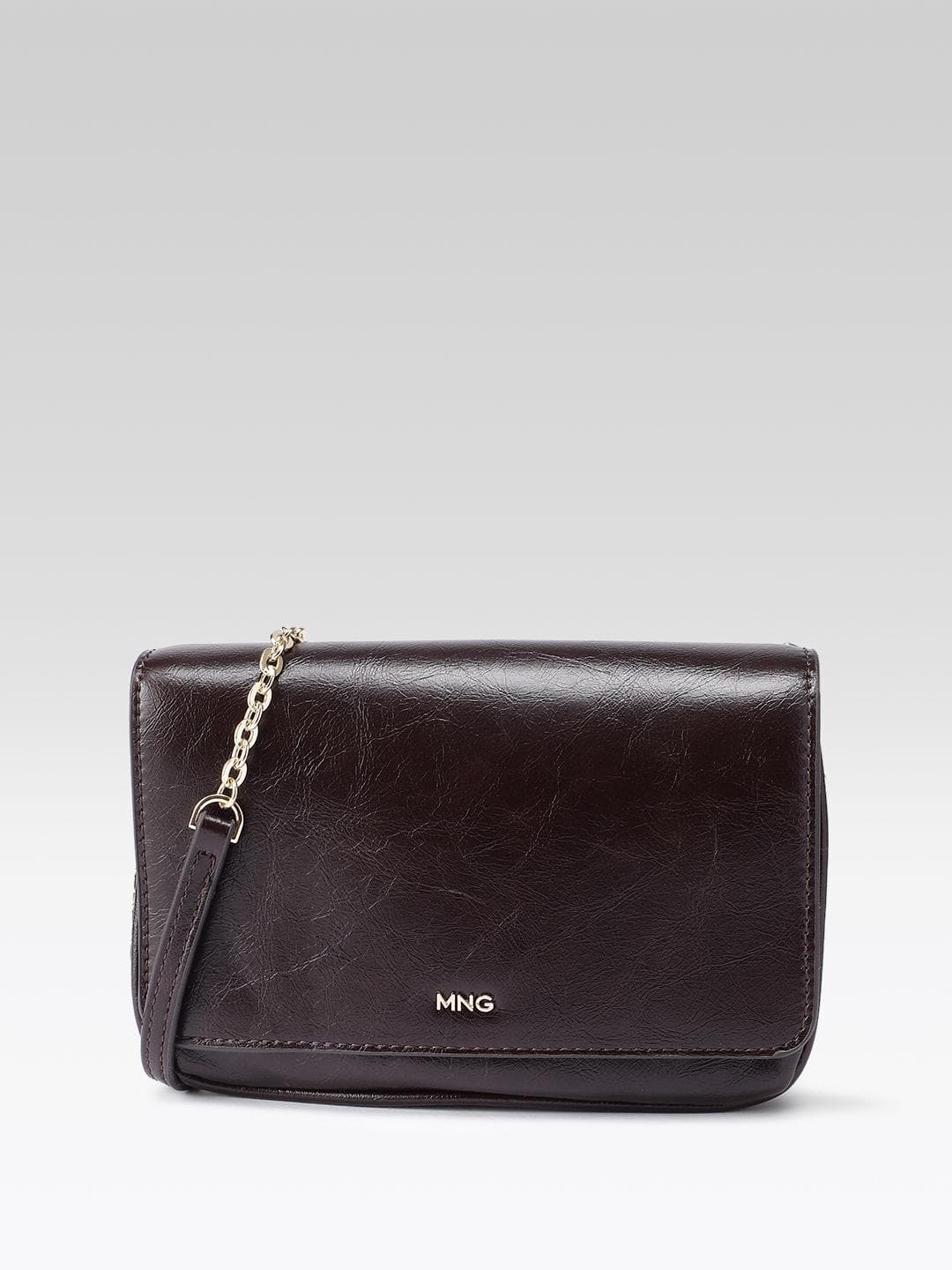 MANGO Textured Structured Sling Bag