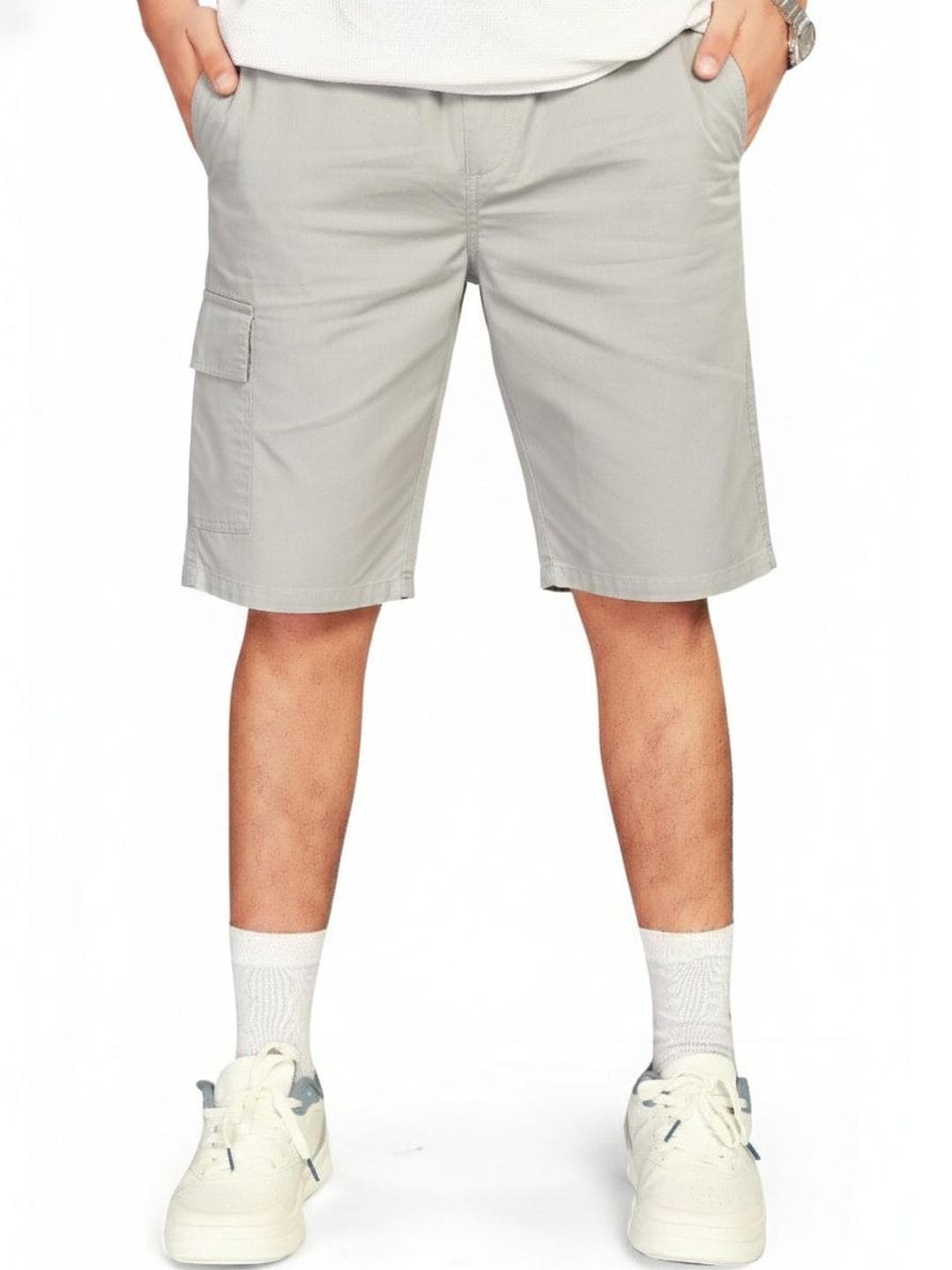 UNOseven Boys Cotton Cargo Capri Shorts