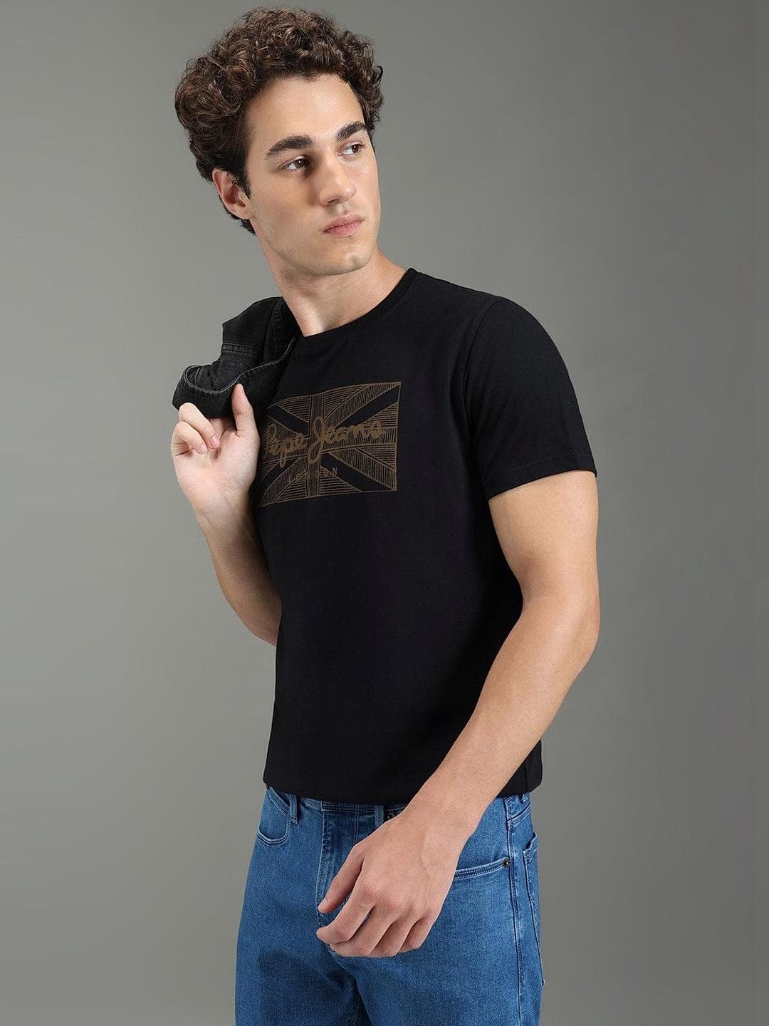 Pepe Jeans Men Printed Pure Cotton Slim Fit T-shirt