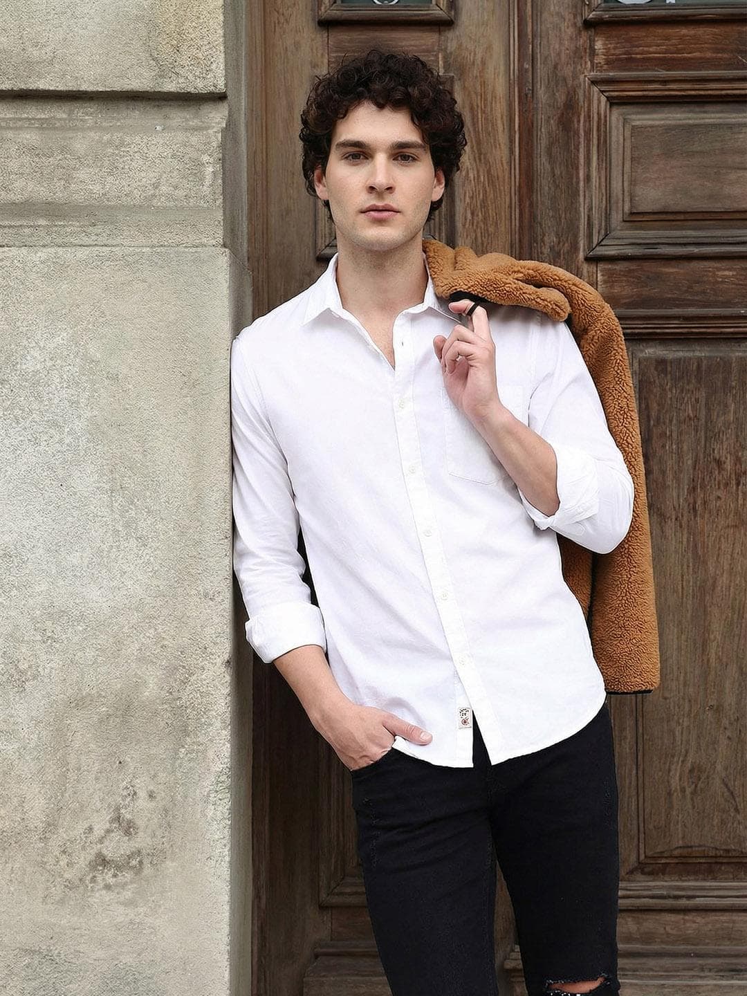 The Roadster Lifestyle Co. Men Cotton Solid Spread Collar Casual Shirt