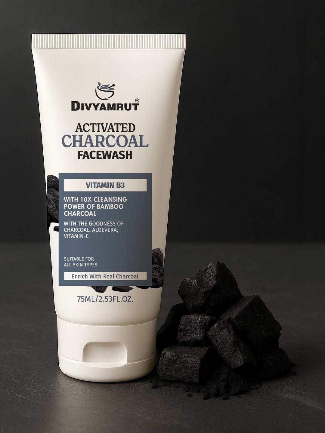 Buy Divyamrut Activated Charcoal Face Wash 75 Ml - - Personal Care for Unisex