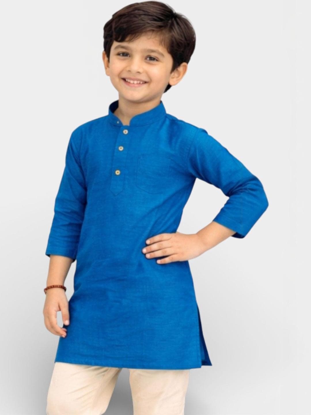 TATTVA Boys Mandarin Collar Cotton Kurta