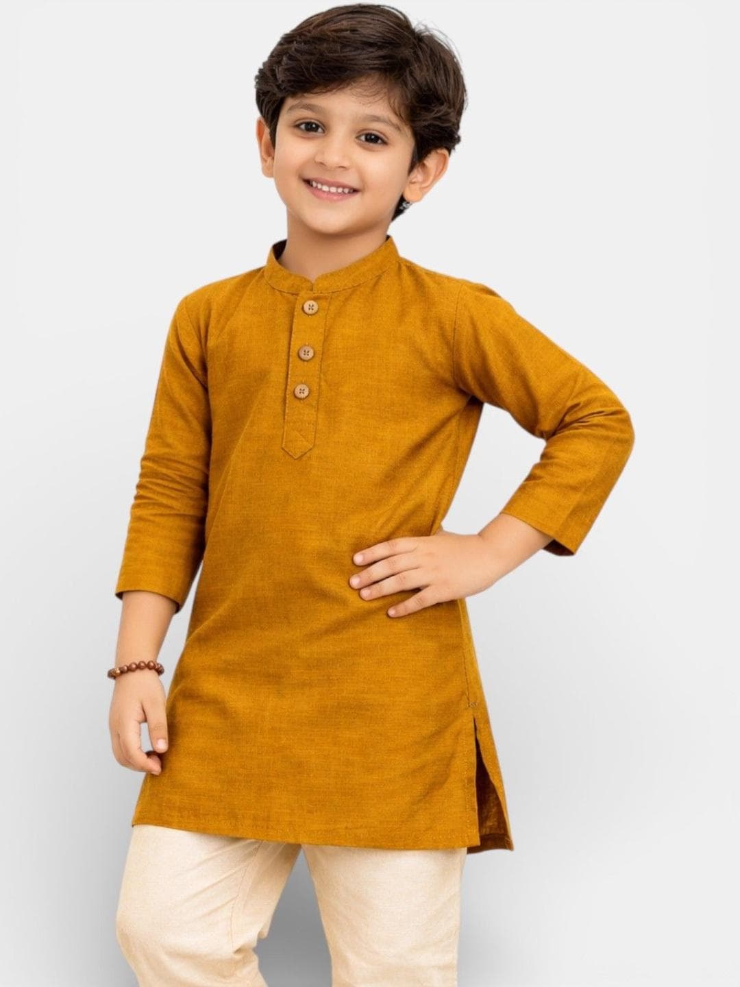 TATTVA Boys Mandarin Collar Cotton Kurta