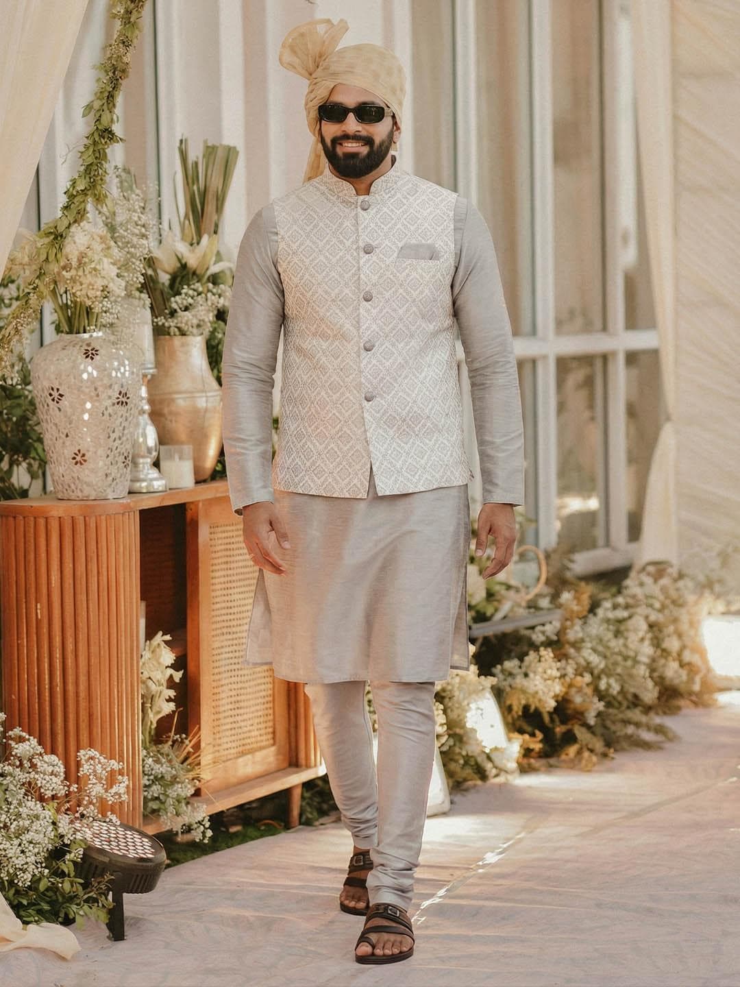 KISAH Woven Design Nehru Jackets