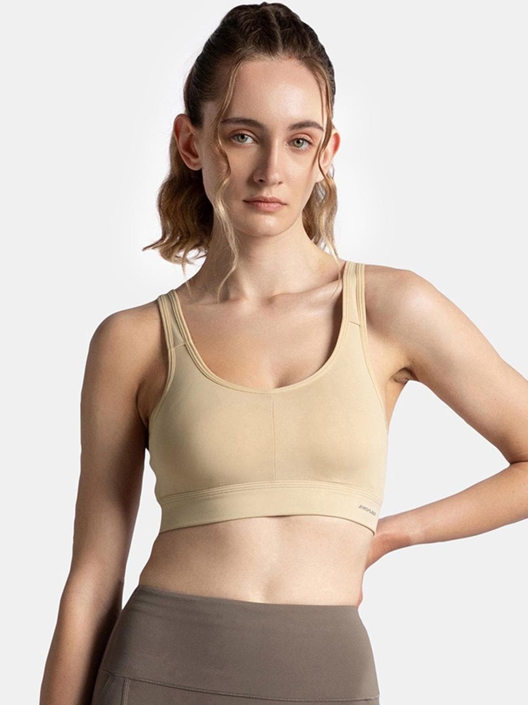 Buy Wirefree Padded Soft Touch Microfiber Full Coverage Sports Bra With Broad Underband MI18 - - Apparel for Women