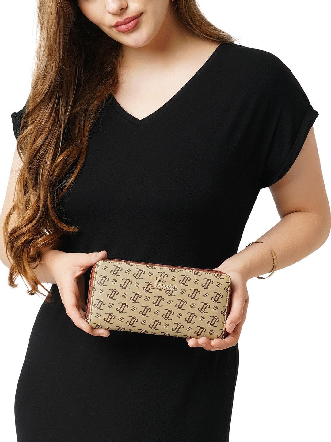 Lavie Women's Sacy Monogram Print Large Zip Around Wallet