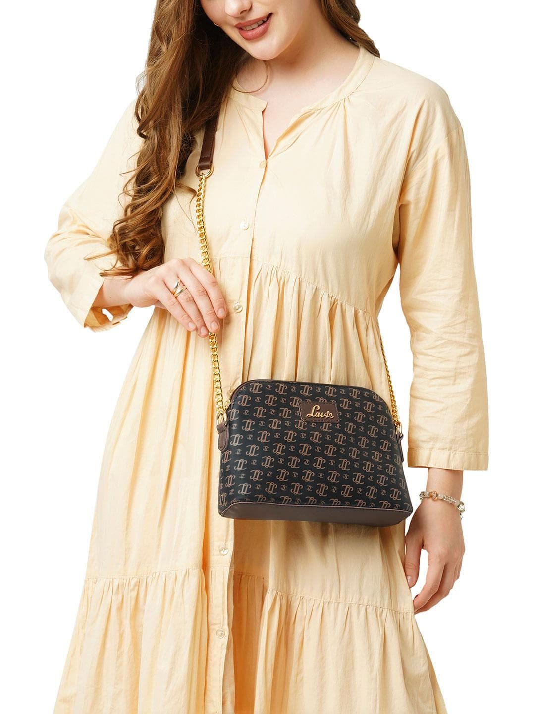 Lavie Women's Janet Monogram Print Medium Sling Bag