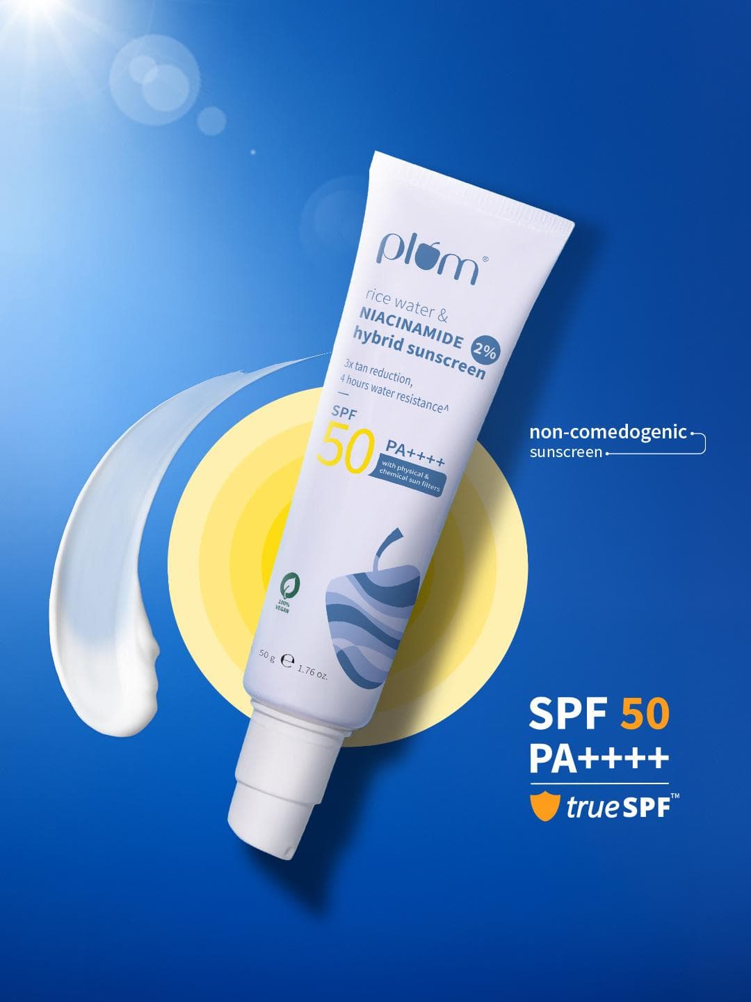 Buy Plum 2% Niacinamide Sunscreen SPF 50 PA+++ UVA/B To Reduces Tan 50g - - Personal Care for Unisex