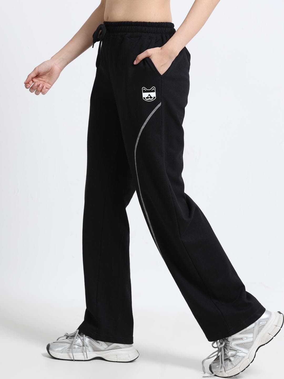 glitchez Women Relaxed Fit Graphic Print Training Track Pants