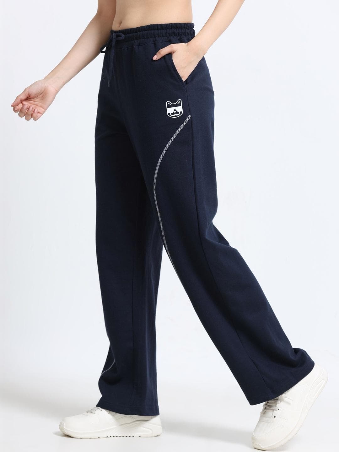 glitchez Women Relaxed Fit Brand Logo Training Track Pants