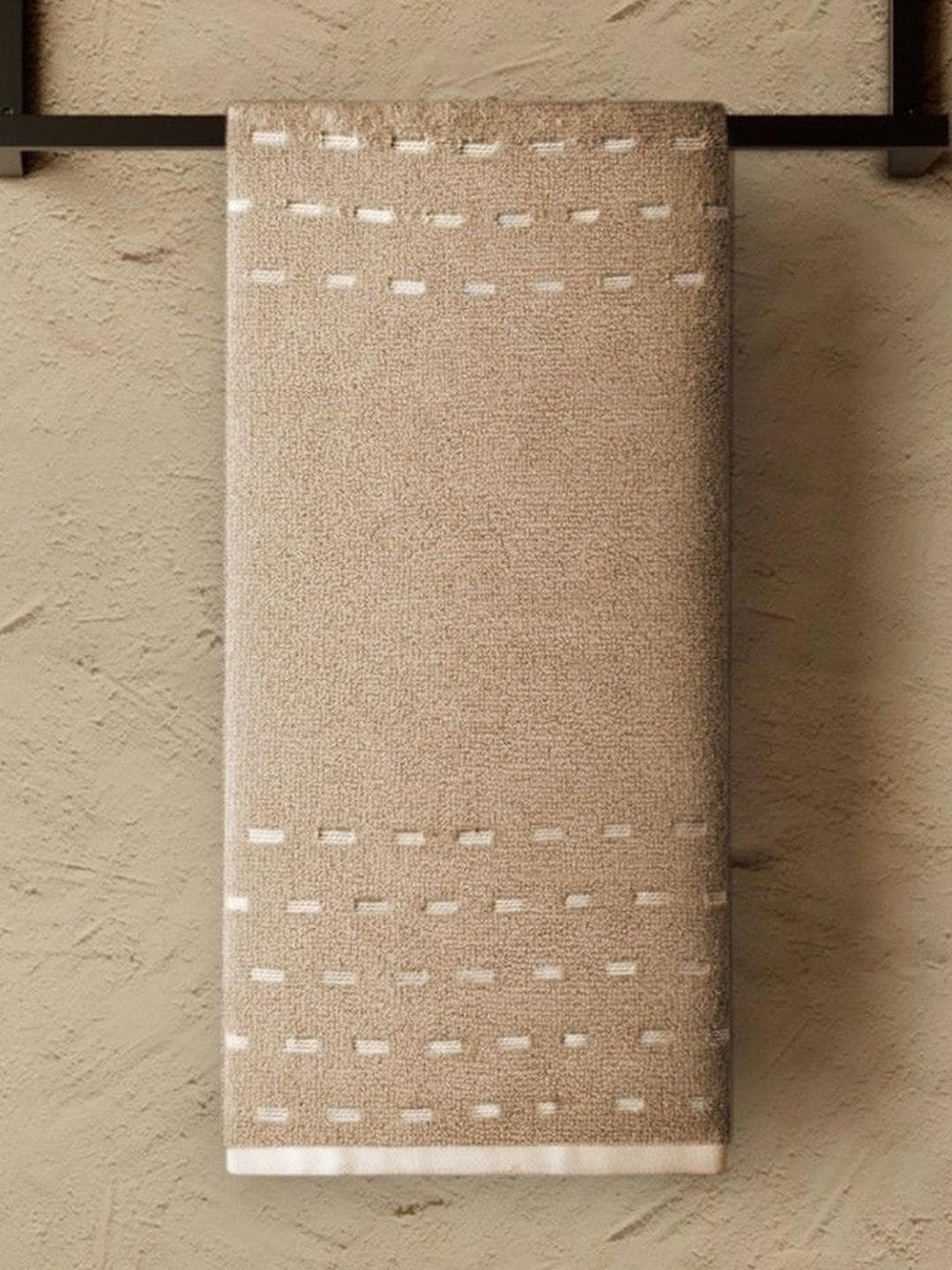 Buy SPACES Beige Coloured 2 Pcs Pure Cotton Hand Towels - - Home for Unisex