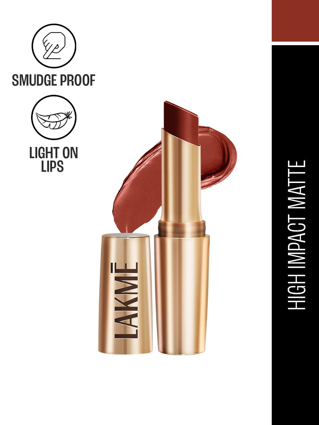 Buy Lakme 9to5 Powerplay Priming Matte Lipstick With Vit E Lasts 16Hr 3.6g Red Rust - - Personal Care for Women