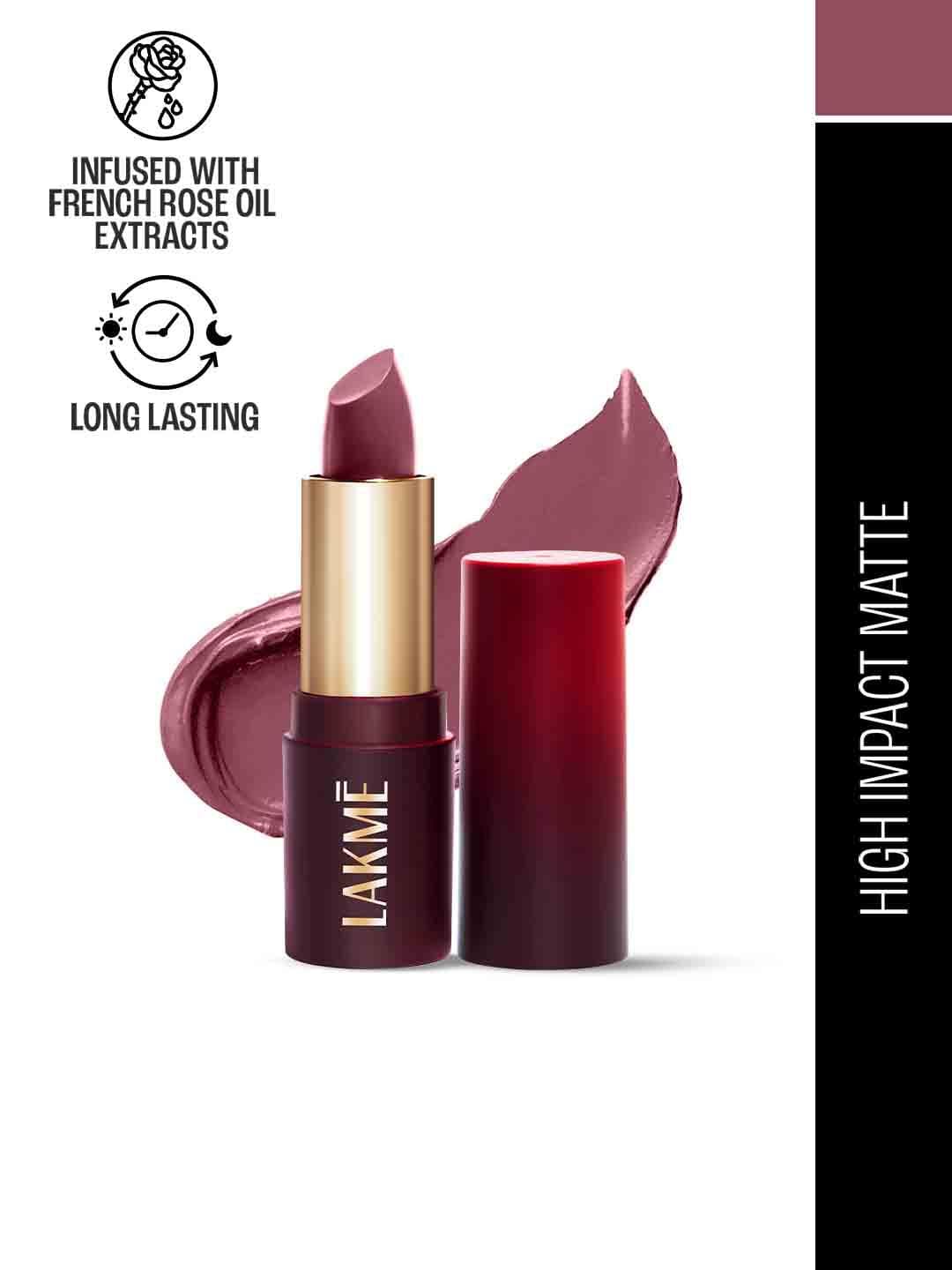 Buy Lakme Forever Matte Long Lasting Lipstick With French Rose Oil Ext 4.5g Mauve Envy CM3 - - Personal Care for Women