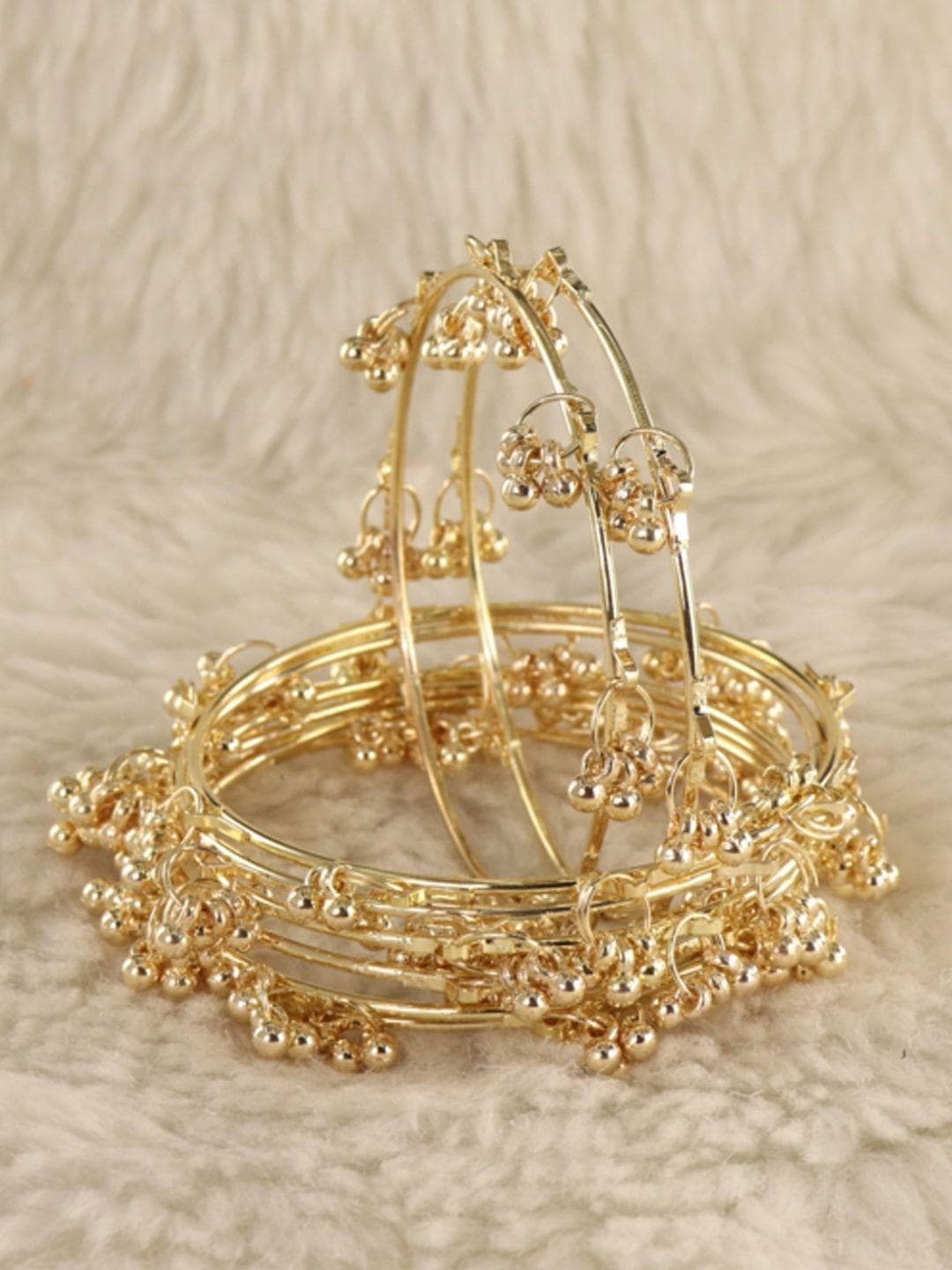 ZULKA Set Of 8 Ghungroo Studded Kashmiri Bangles