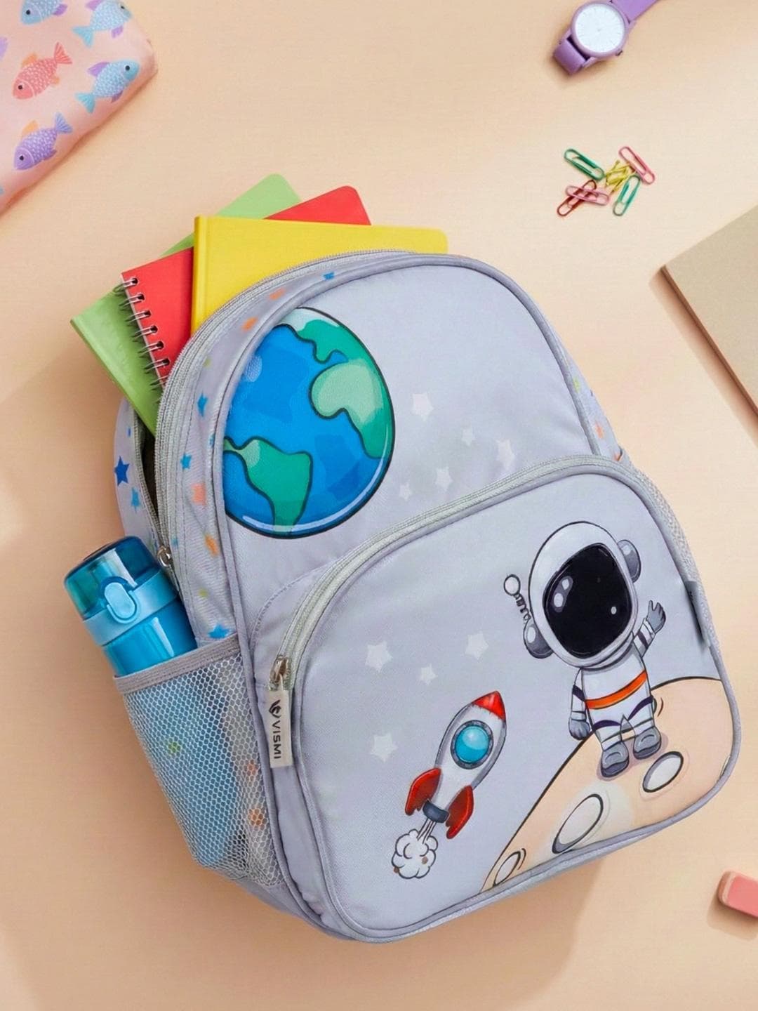 VISMIINTREND Boys Space Theme Printed School Bag Backpack
