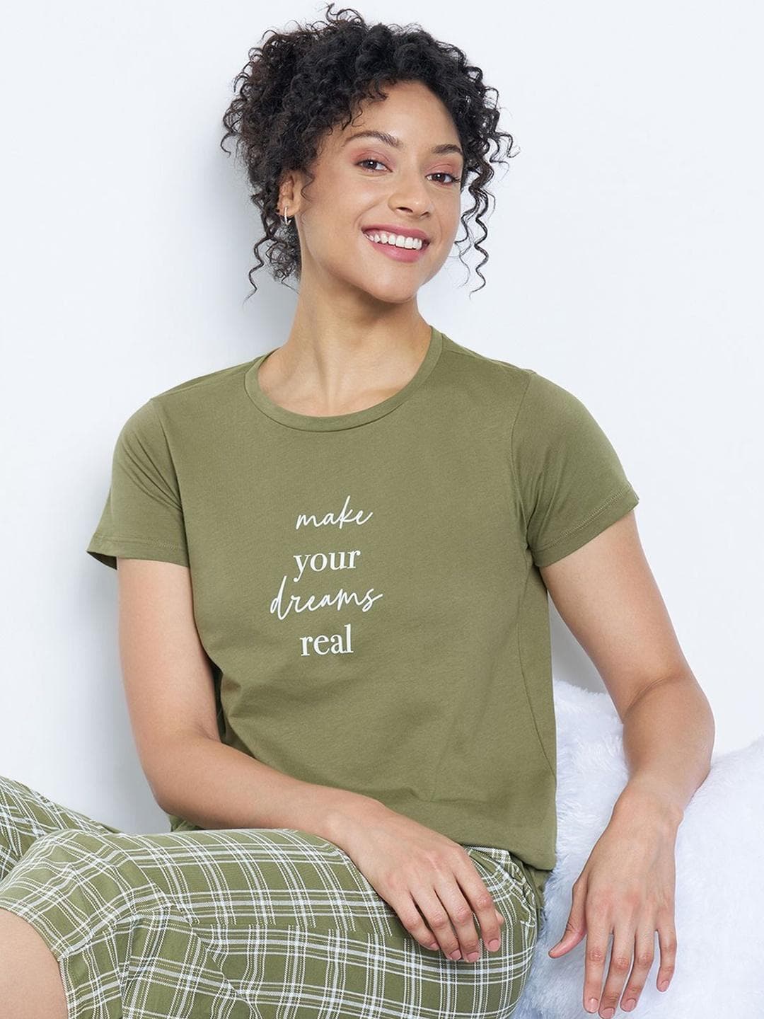 Buy Dreamz By Pantaloons Printed Lounge Tshirts - - Apparel for Women