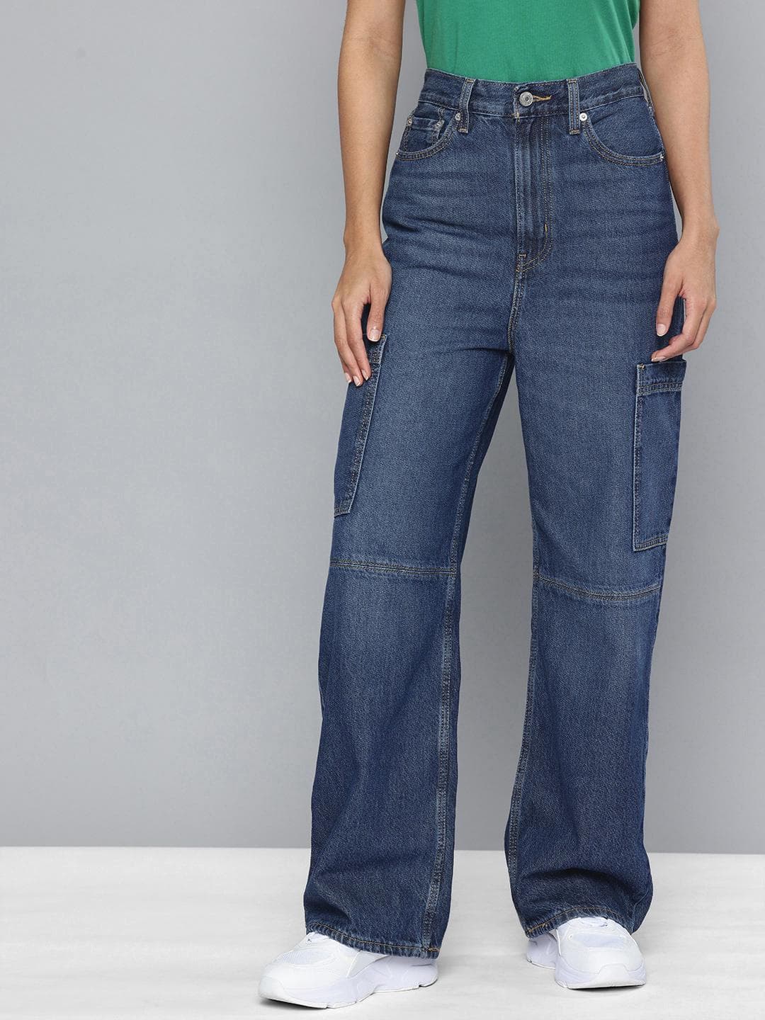 Levis Women's Blue Loose Fit High Rise Jeans