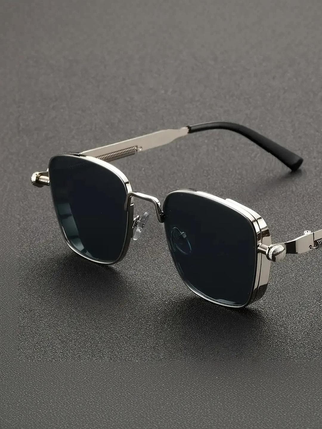 Buy Artrue Unisex Black Lens & Silver Toned Aviator Sunglasses With - - Accessories for Unisex