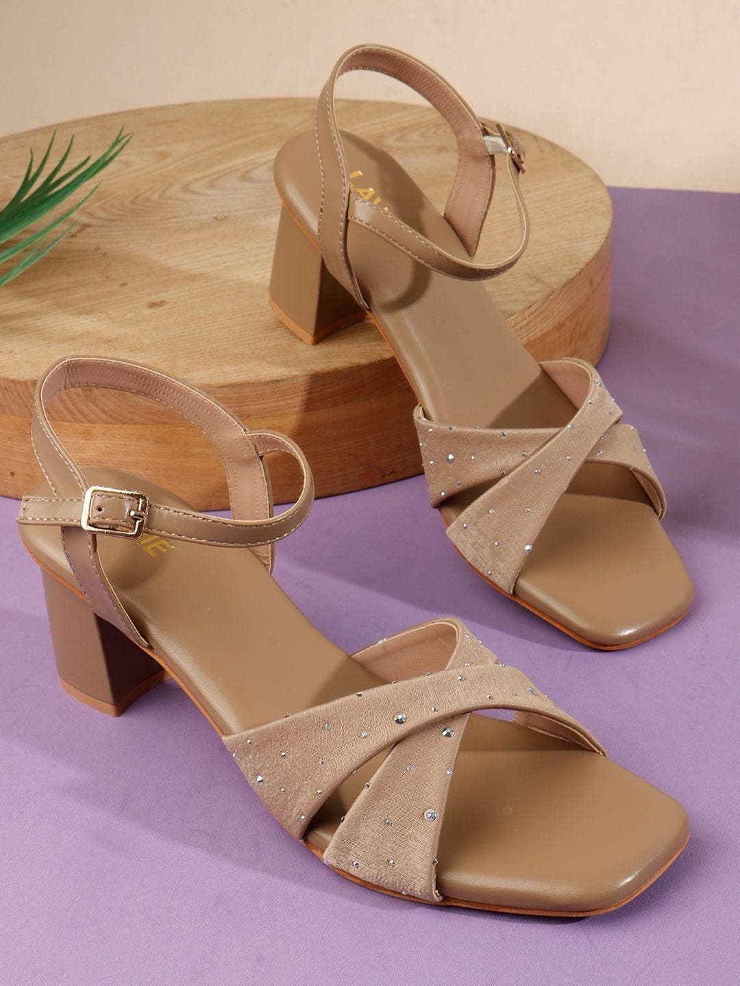 Lavie Embellished Party Block Peep Toes