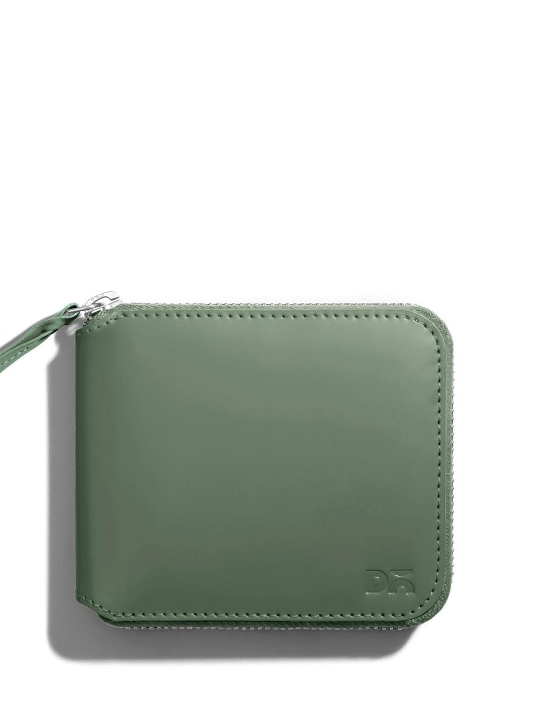 DailyObjects Sap Green Vegan Leather Zip Wallet