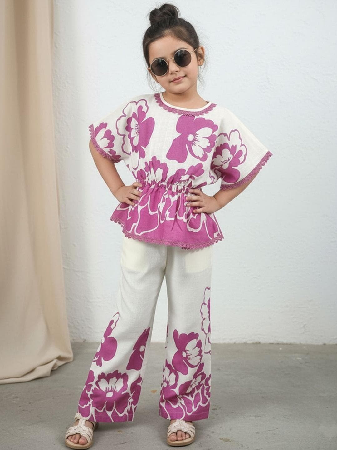 Cutiekins Girls Printed Top with Trousers