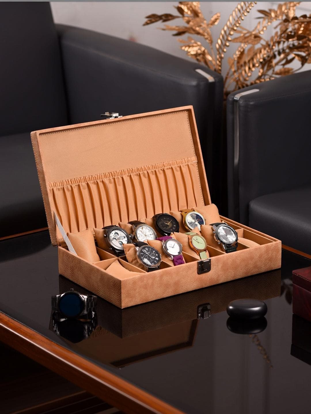 Buy ZENWOOD Textured 12 Slots Watch Organiser Box - - Accessories for Unisex