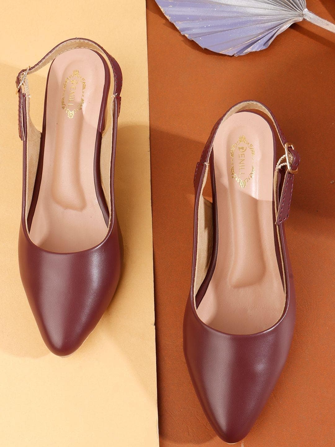 Denill Block Pumps with Buckles