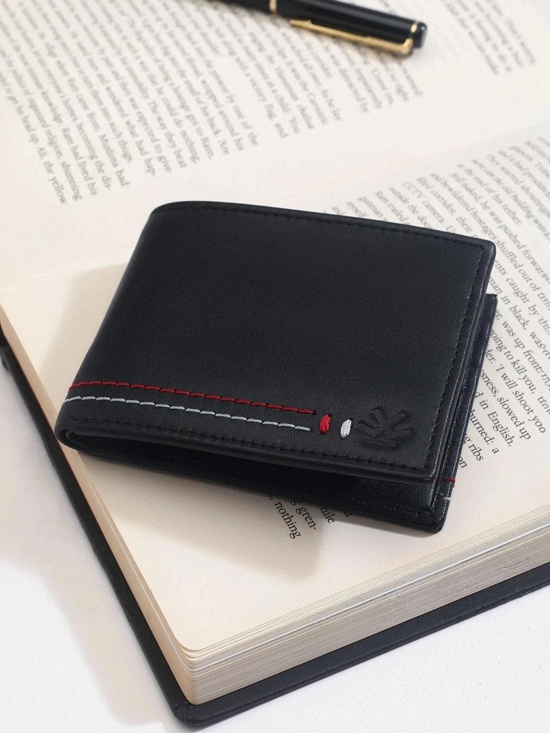 WROGN Men Textured Leather Two Fold Wallet