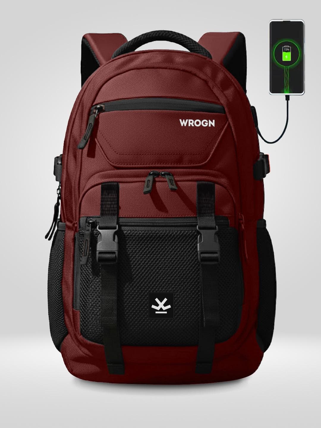 Buy WROGN Unisex Brand Logo Backpack - - Accessories for Unisex