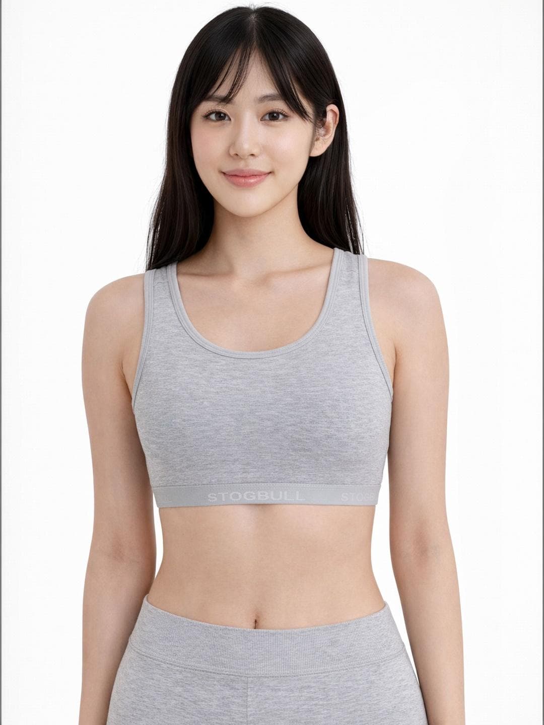 STOGBULL Pack of 3 Cotton Lycra Non-Padded Full Coverage Active Sports Bra