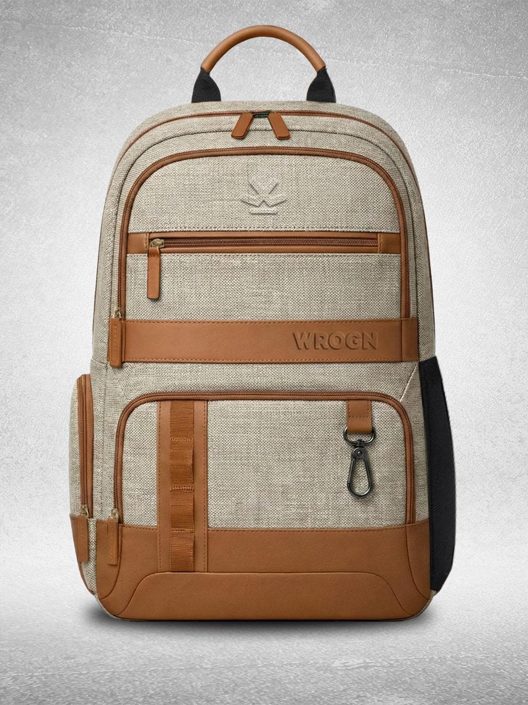 WROGN Unisex Brand Logo Backpack with Anti-Theft