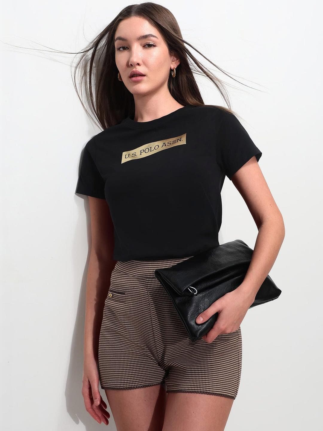 U.S. Polo Assn. Women Women Brand Logo Printed T-shirt