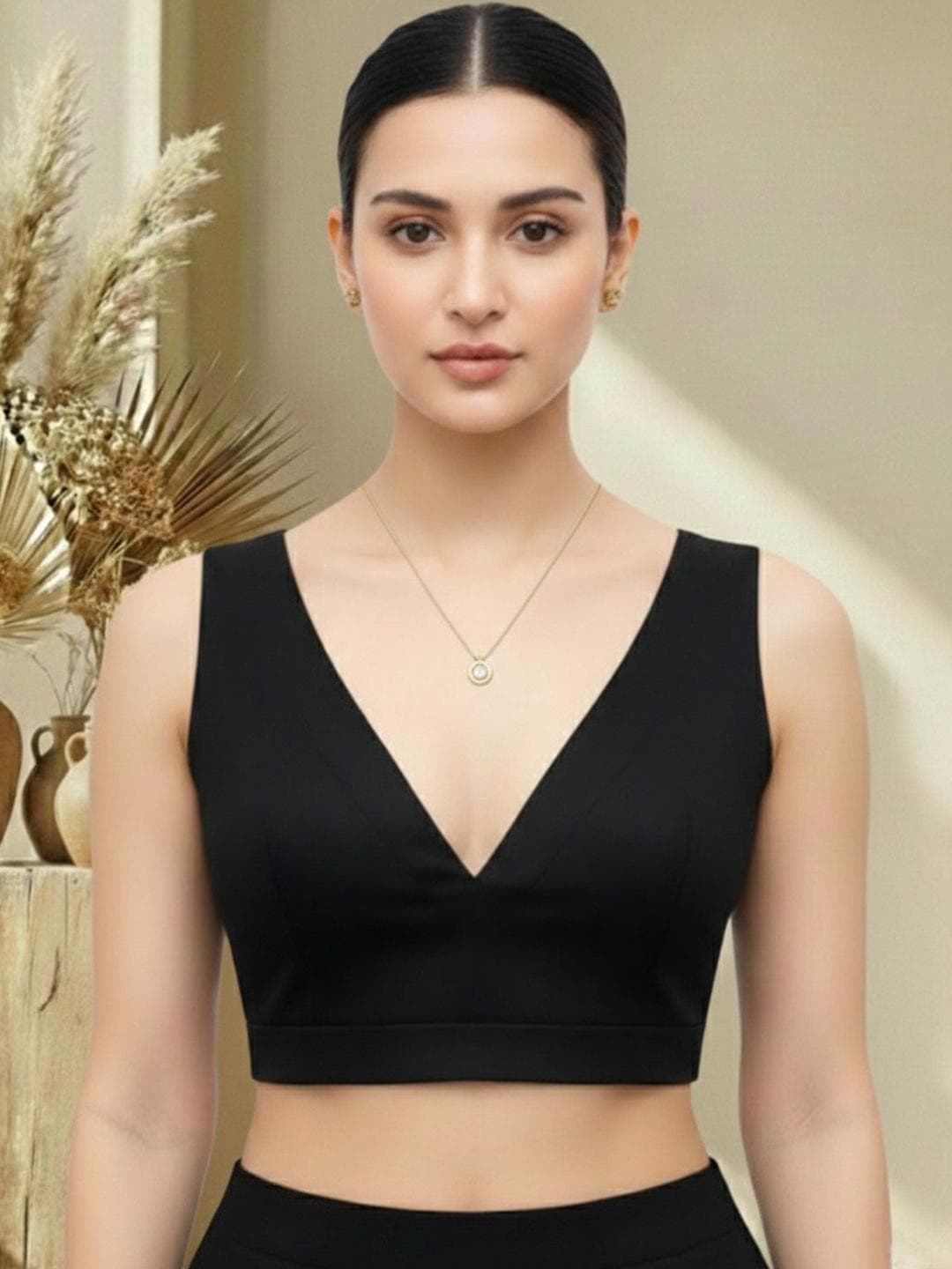 Thevasa Solid Saree Blouse