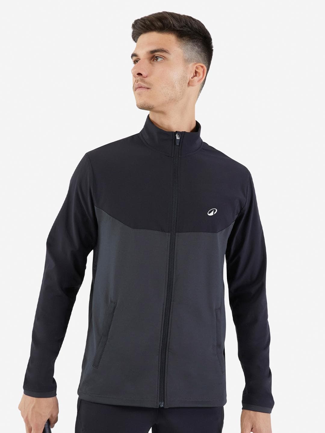 Decathlon Kuikma - Men Black and Grey TJA500 Lightweight Tennis Jackets