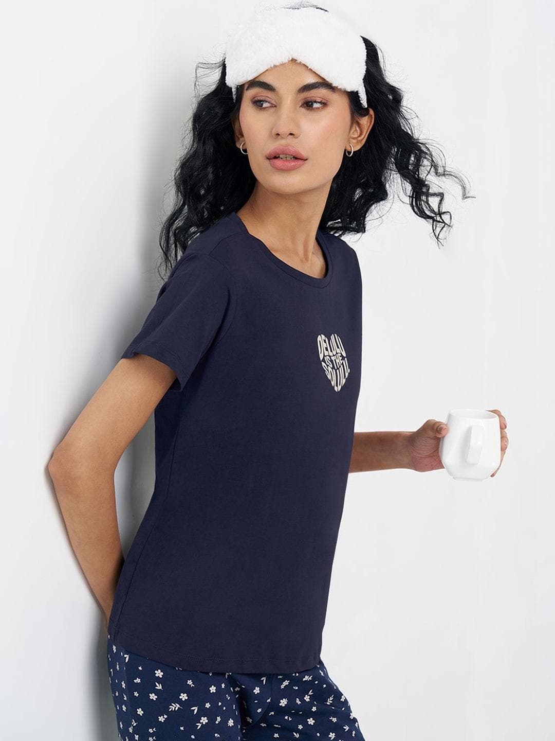 Buy Dreamz By Pantaloons Printed Lounge Tshirts - - Apparel for Women