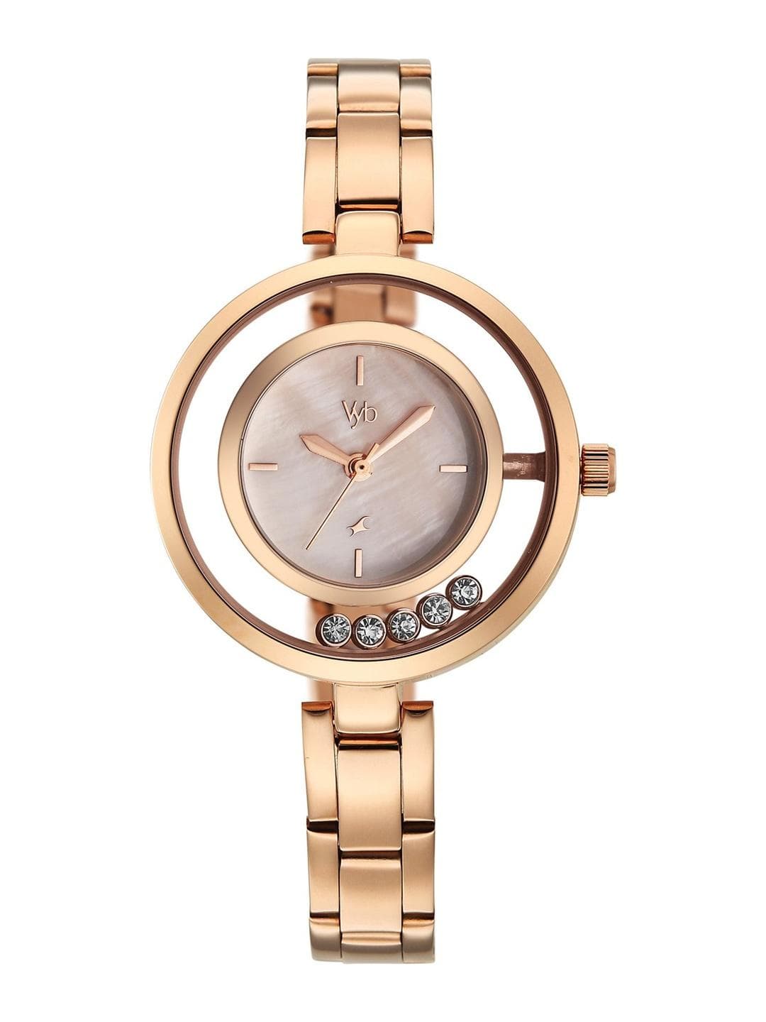 Buy Fastrack Girls Vyb Starlet Quartz Analog Rose Mother Of Pearl Dial Watch FV60116WM01W - - Accessories for Women