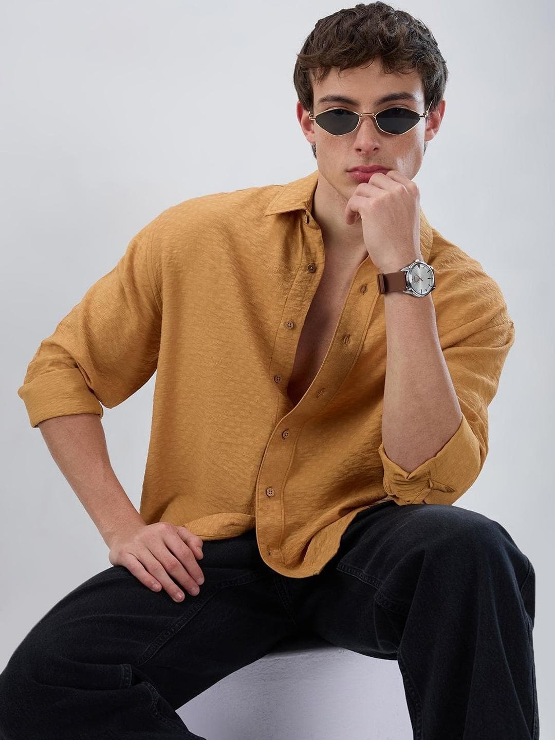 VASTRADO Men Classic Boxy Casual Shirt