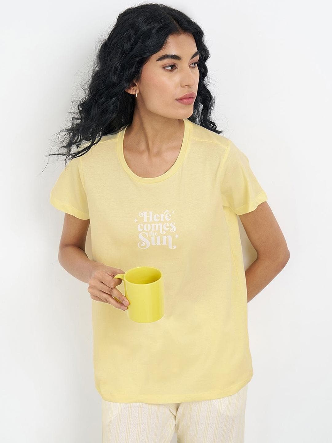 Buy Dreamz By Pantaloons Printed Lounge Tshirts - - Apparel for Women