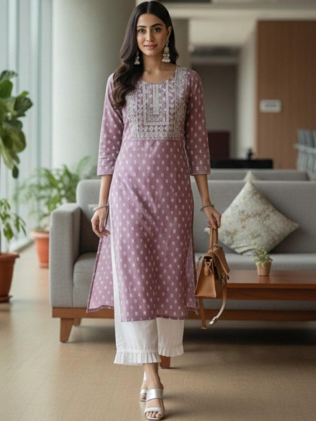 Varanga Women Embroidered Indie Prints Kurta