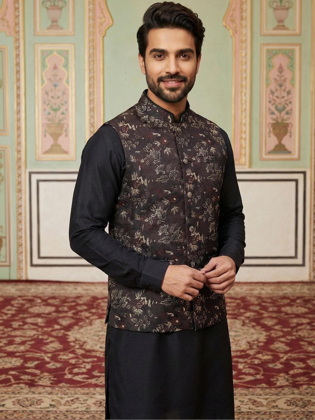 Jompers Embroidered Nehru Jackets