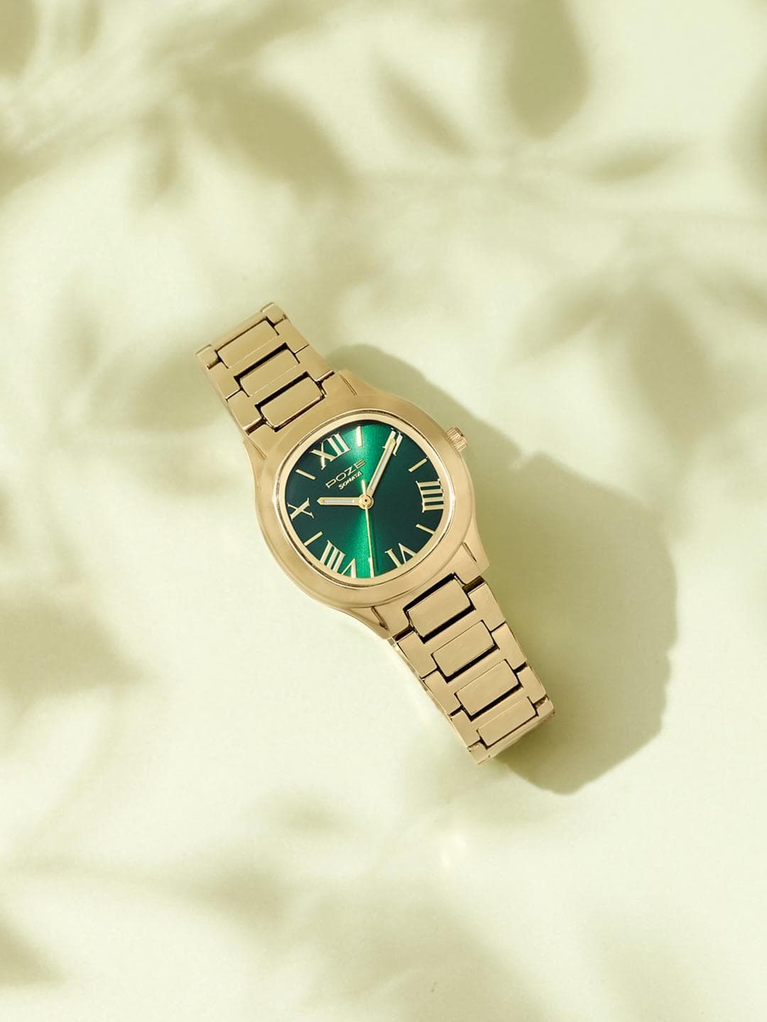 Sonata Women Poze 8 Quartz Analog Green Dial Watch - SP80162YM01W