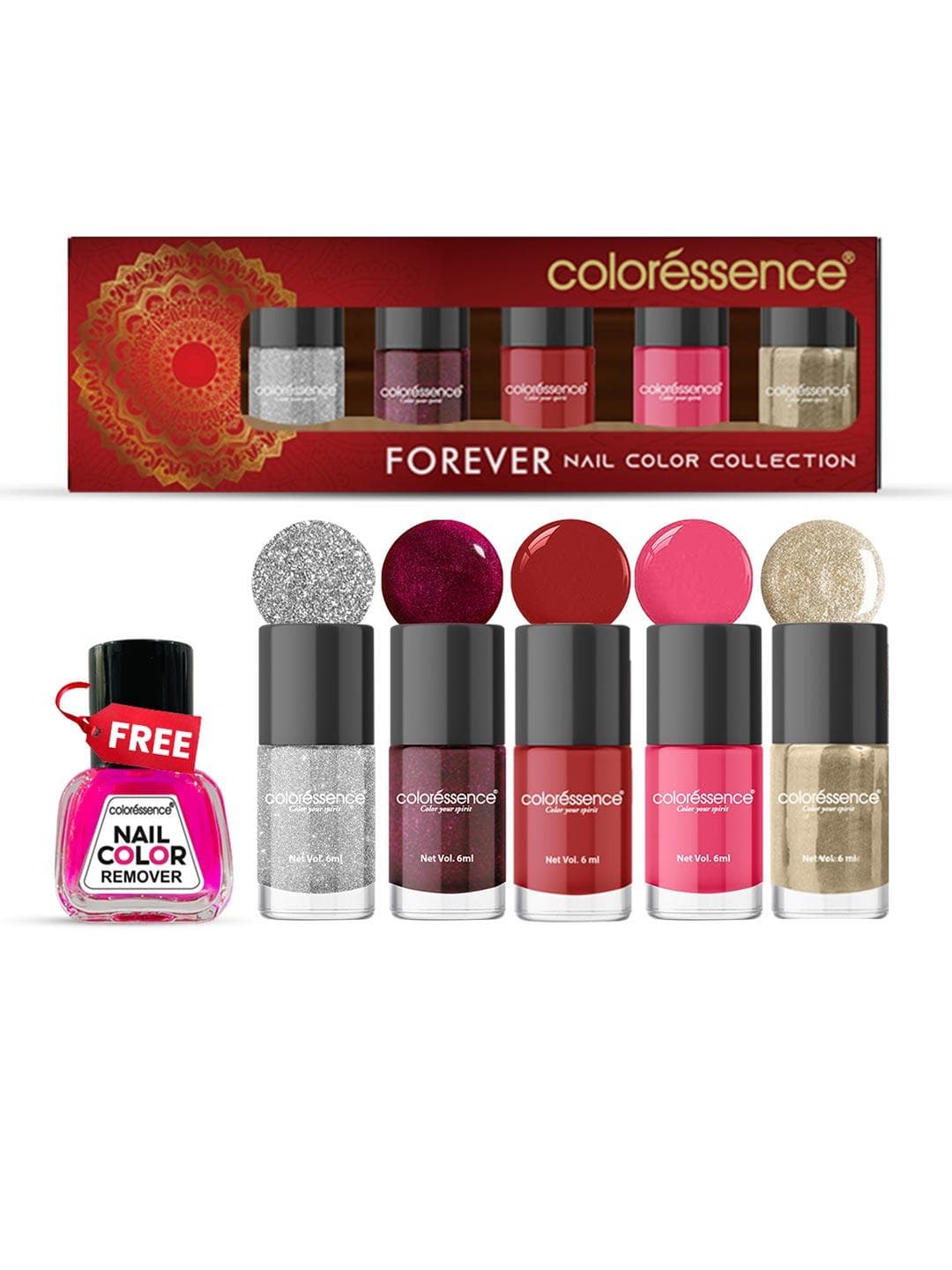 Buy Coloressence Forever Quick Dry Nail Paint Kit With Bridal & Festive Shades 6 Ml Each - - Personal Care for Women