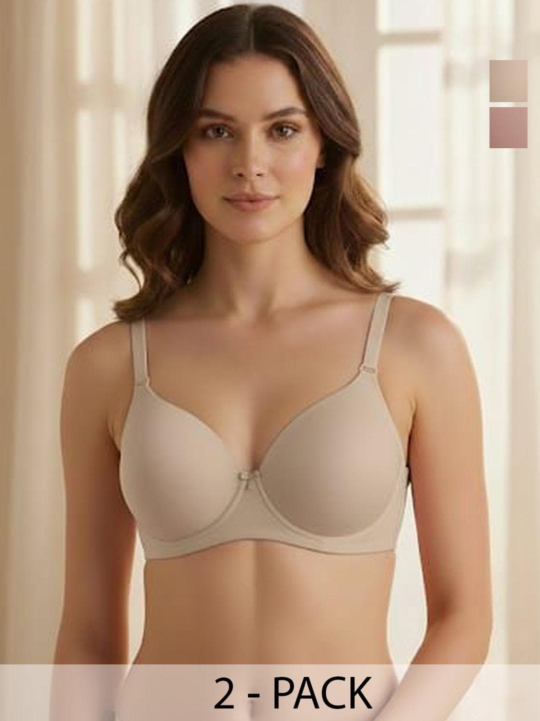 Buy FUNAHME Pack Of 2 Full Coverage Lightly Padded Bras - - Apparel for Women