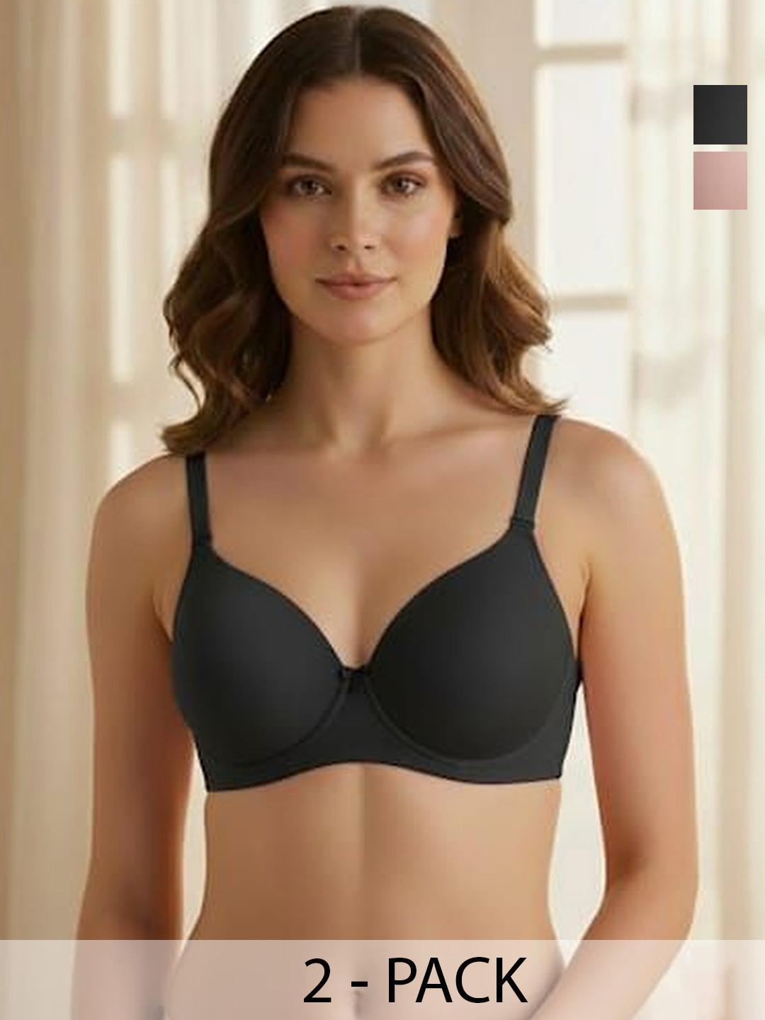Buy FUNAHME Pack Of 2 Full Coverage Lightly Padded Bras - - Apparel for Women