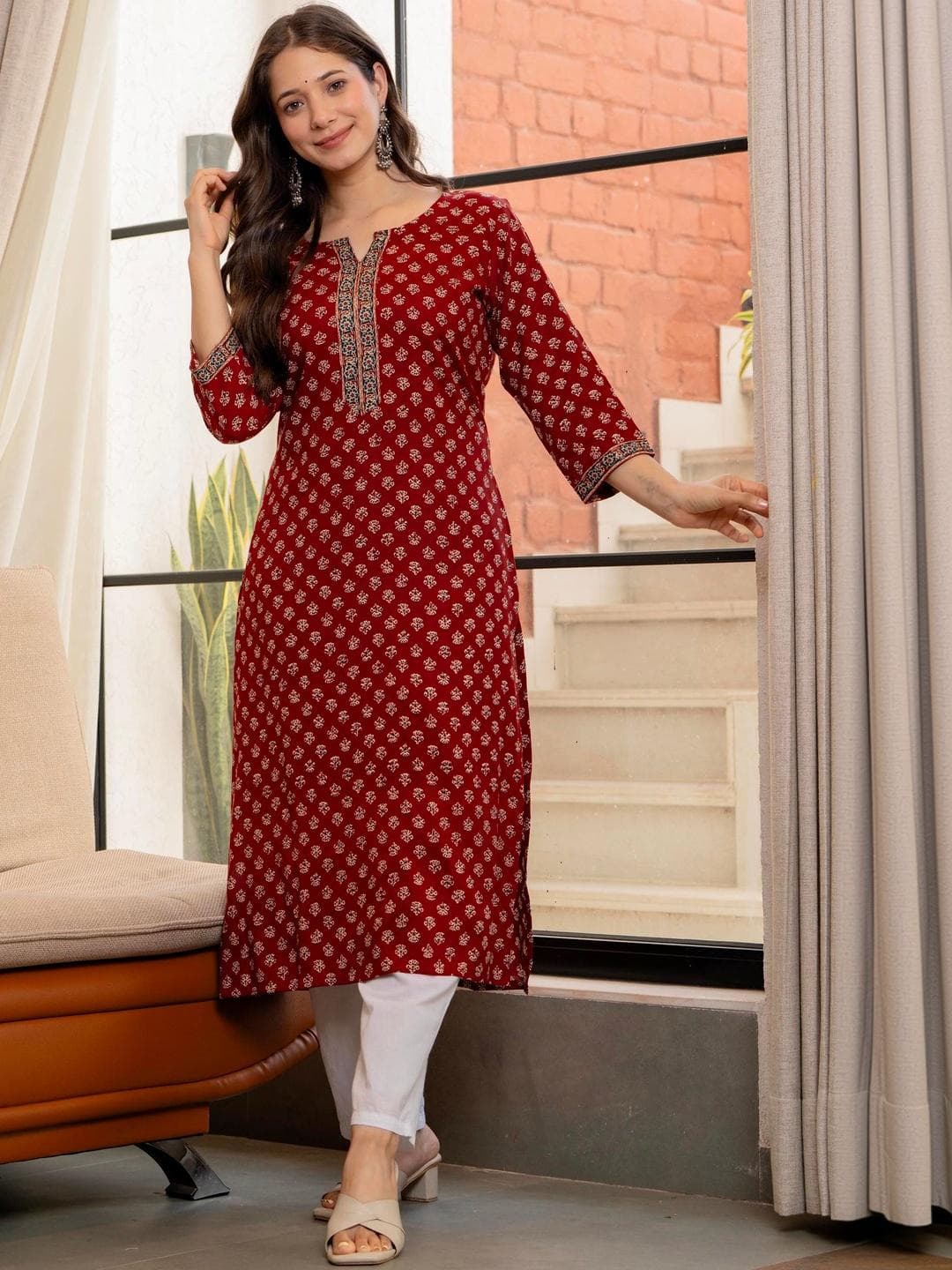 DORIYA Women Floral Printed Kurta