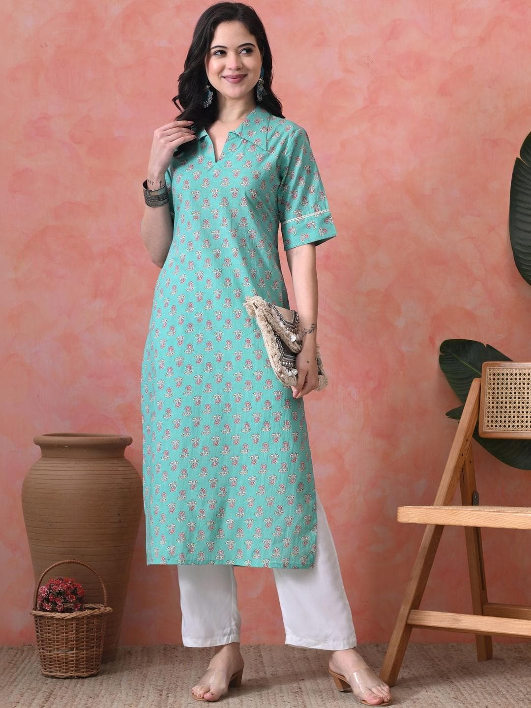 JEMCY Women Floral Printed Floral Kurta